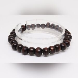 Men's bracelet beaded‎ beads brown new e33